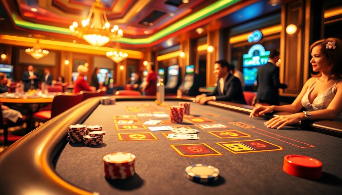 Erleben Sie neuen casino bonus ohne einzahlung in einem aufregenden Casino-Umfeld mit lebendigen Spieltischen.
