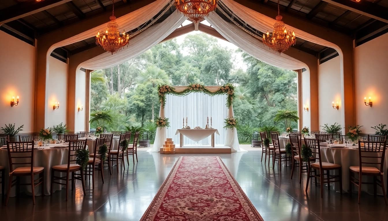 Experience a stunning Wedding Event Space Jacksonville with beautiful arrangements and romantic ambiance.