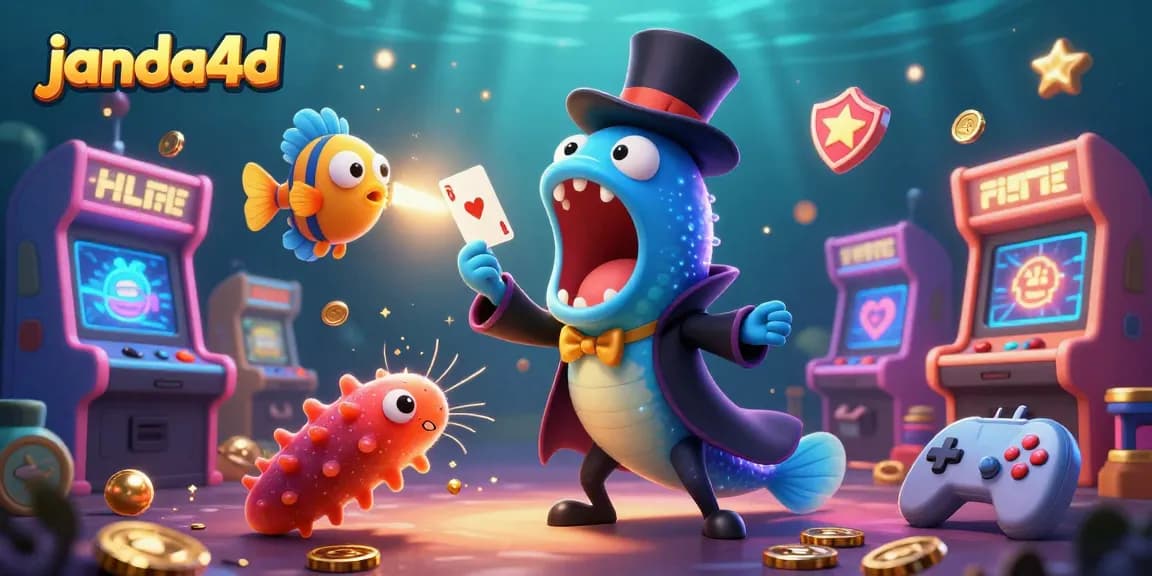 janda4d, bermain dengan belut gulper dan ikan pemancing di kasino bawah laut yang penuh warna