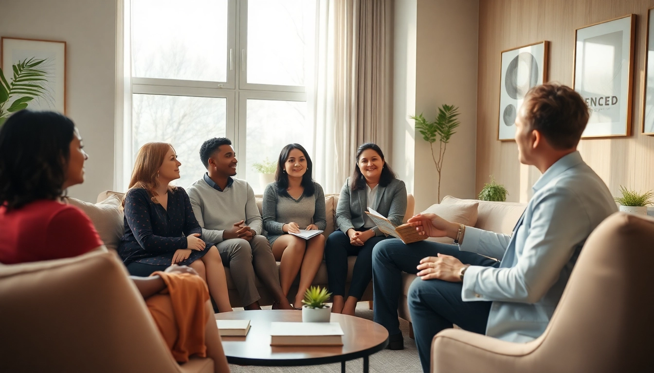 Empathic therapist providing Counselling Services in a relaxing setting with warm tones.