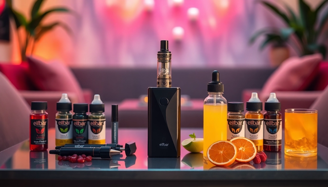 Engaging display of elfbar vape products showcasing their vibrant flavors.
