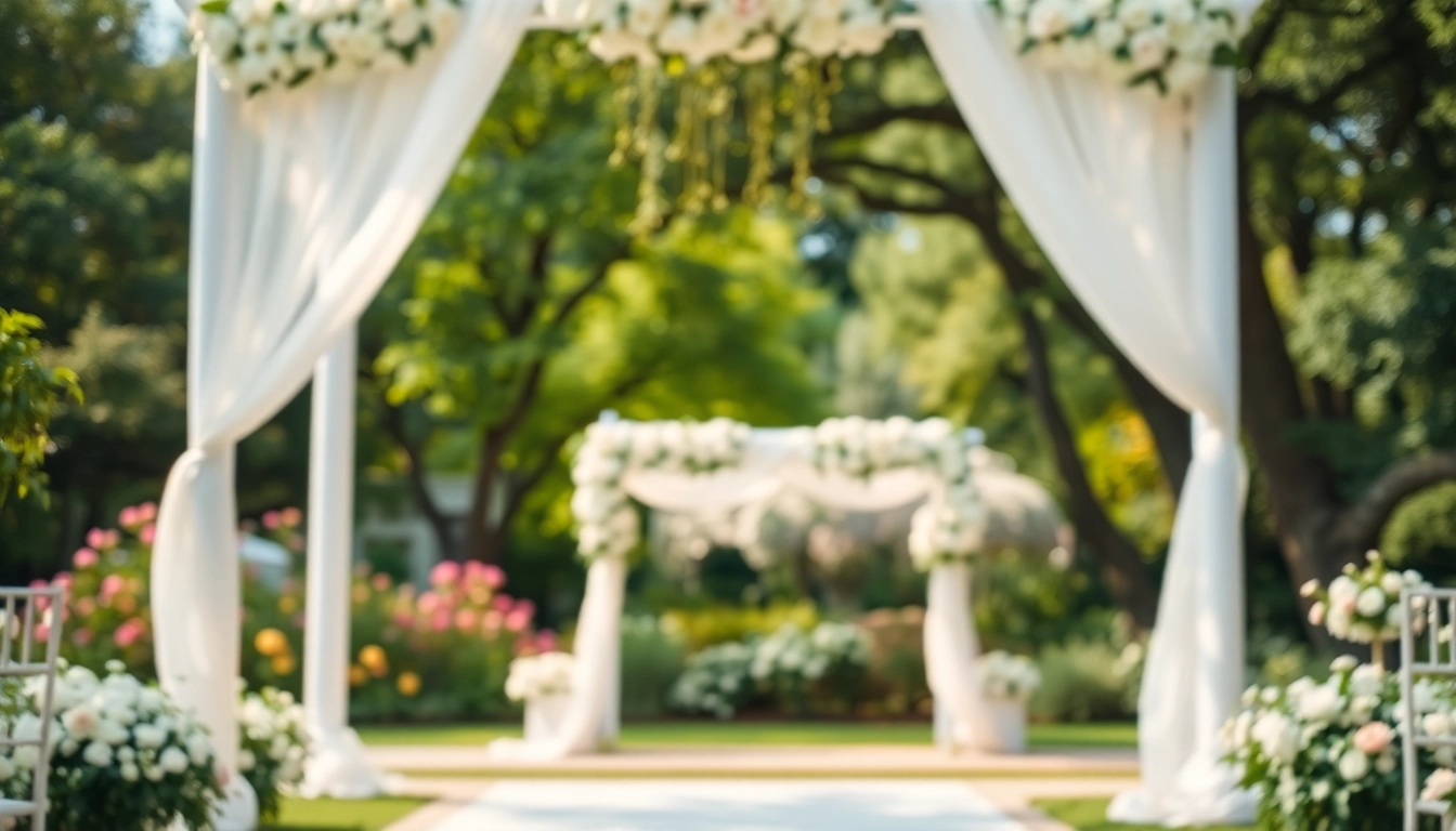 Stunning Weddings Venue with a decorated outdoor ceremony space surrounded by vibrant nature.