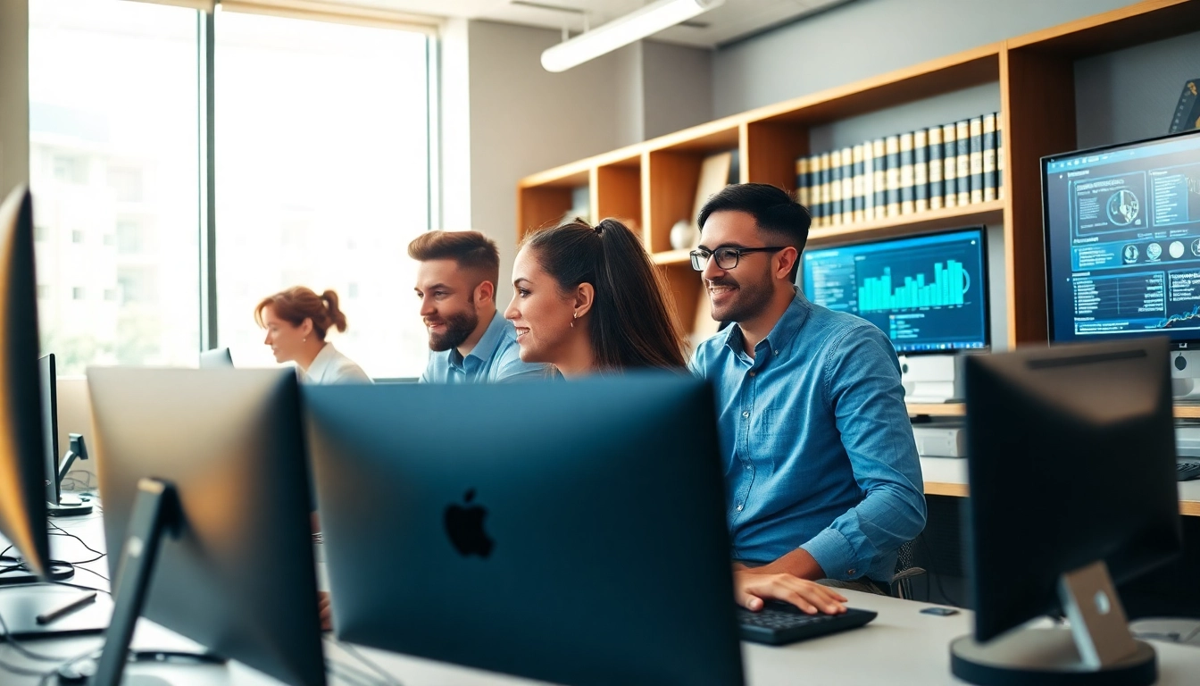 Showcasing managed it services lakeland with professionals collaborating in an IT office.
