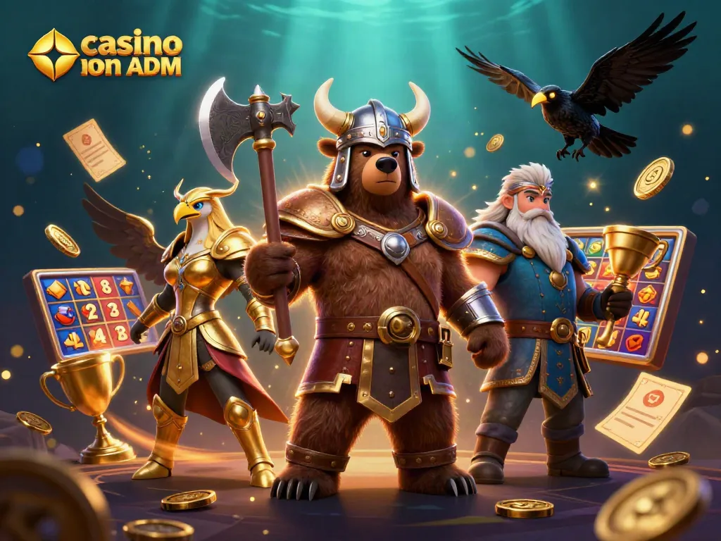 Giocare nei casino non ADM: Viking berseker e aquila Valchiria tra simboli delle slot e premi dorati.