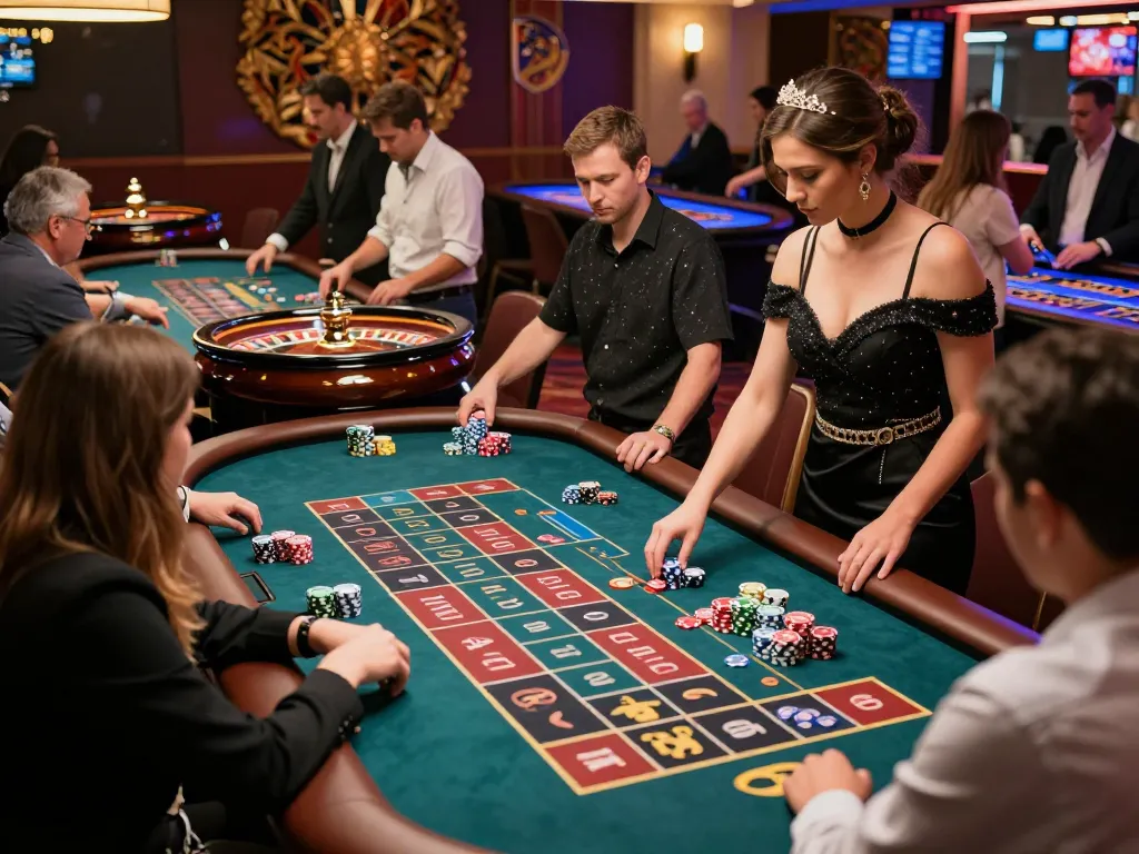 Dunrightbuildingservices enhances gaming experience on lively casino floor with roulette tables