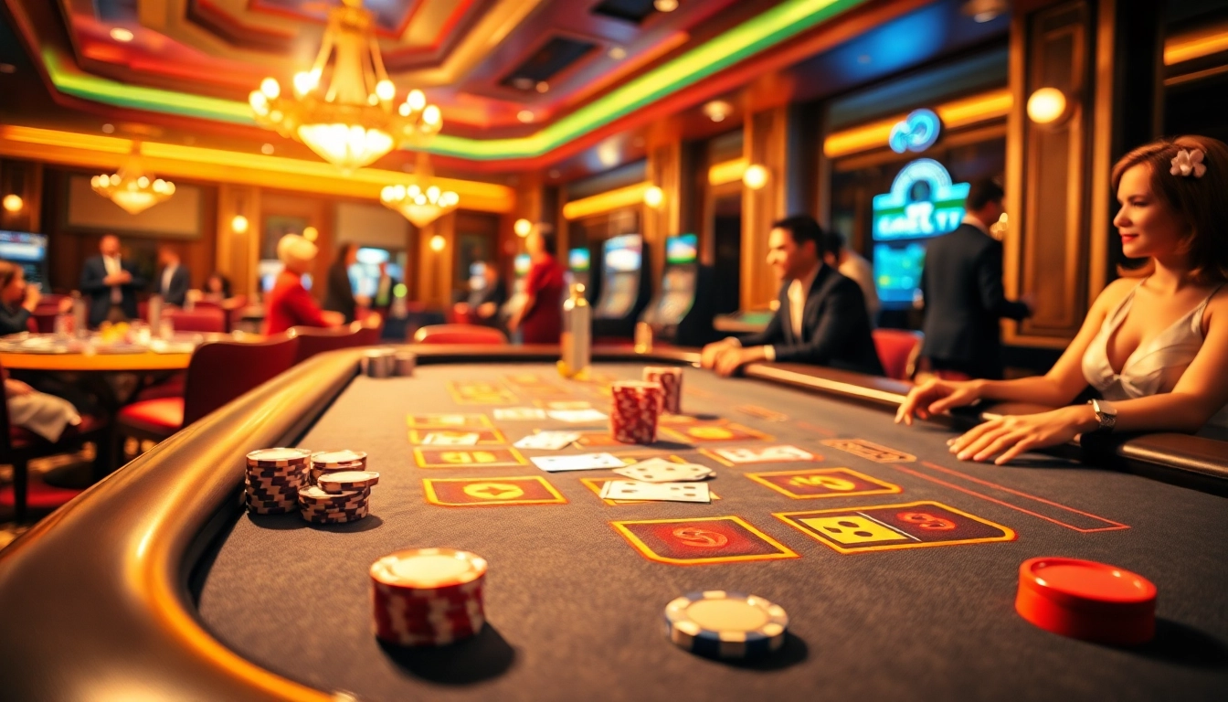 Erleben Sie neuen casino bonus ohne einzahlung in einem aufregenden Casino-Umfeld mit lebendigen Spieltischen.