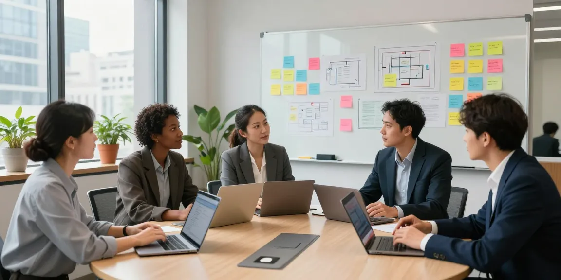 Team collaborating in a modern office discussing projects effectively at https://forumup.org/shop/search.php?ca_id=&addr1=&addr2=&addr3=&schKeyword.