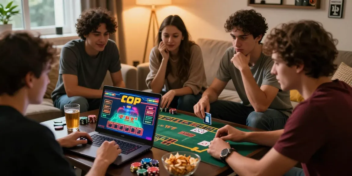 Experience the excitement of credit card casinos at https://mvc.org.uk with friends enjoying a vibrant online gaming session.