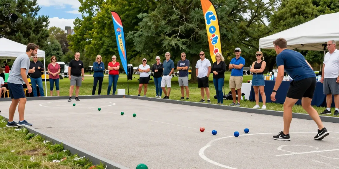 Aktivitas petanque di fopikotapalopo.org dengan pemain dan penonton bersemangat.