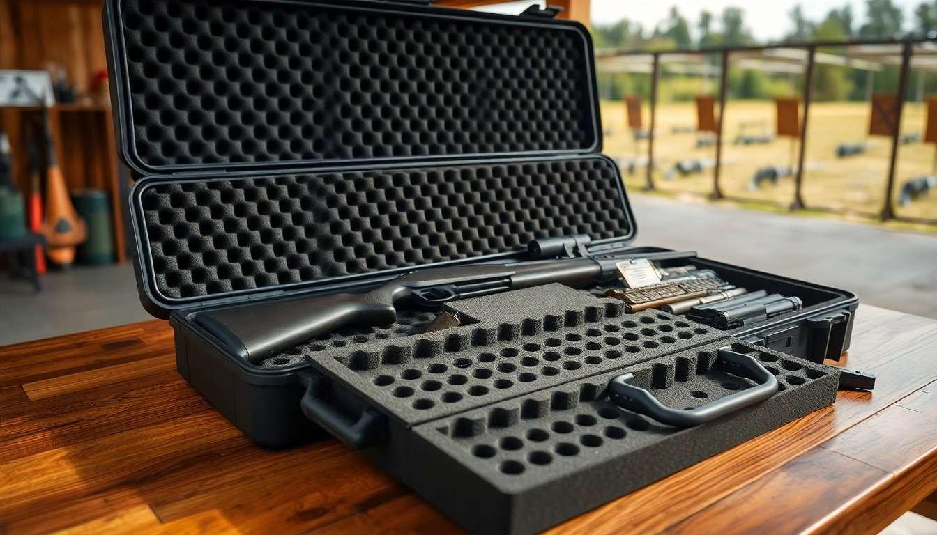 Foam for rifle case with custom inserts highlights precision and utility in a professional setting.