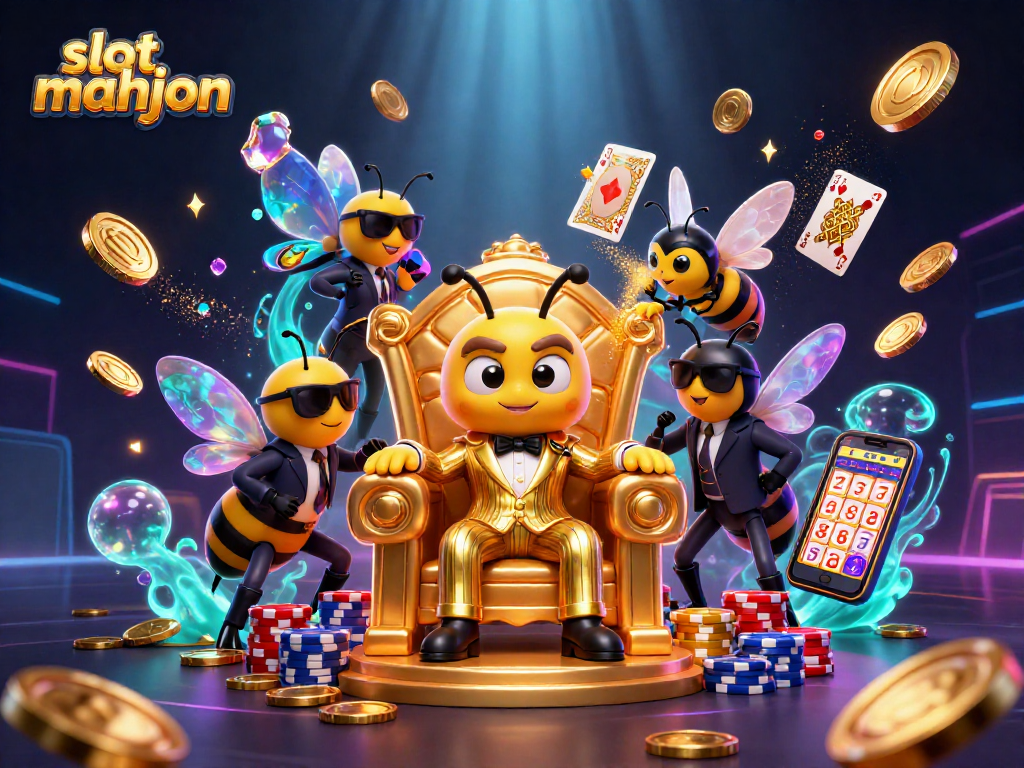 Winning at slot mahjong with vibrant characters and casino elements creating an energetic atmosphere.