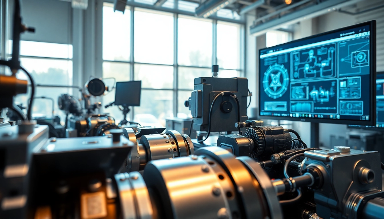 Technische Animation designt, zeigt präzise Maschinen und Systeme in einem modernen Studio.