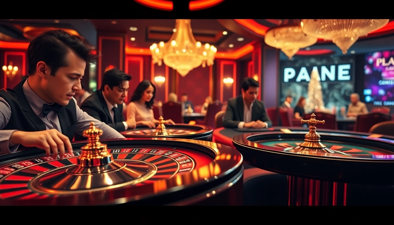 Permainan PLANET77 di meja roulette kasino yang mewah dan menawan.