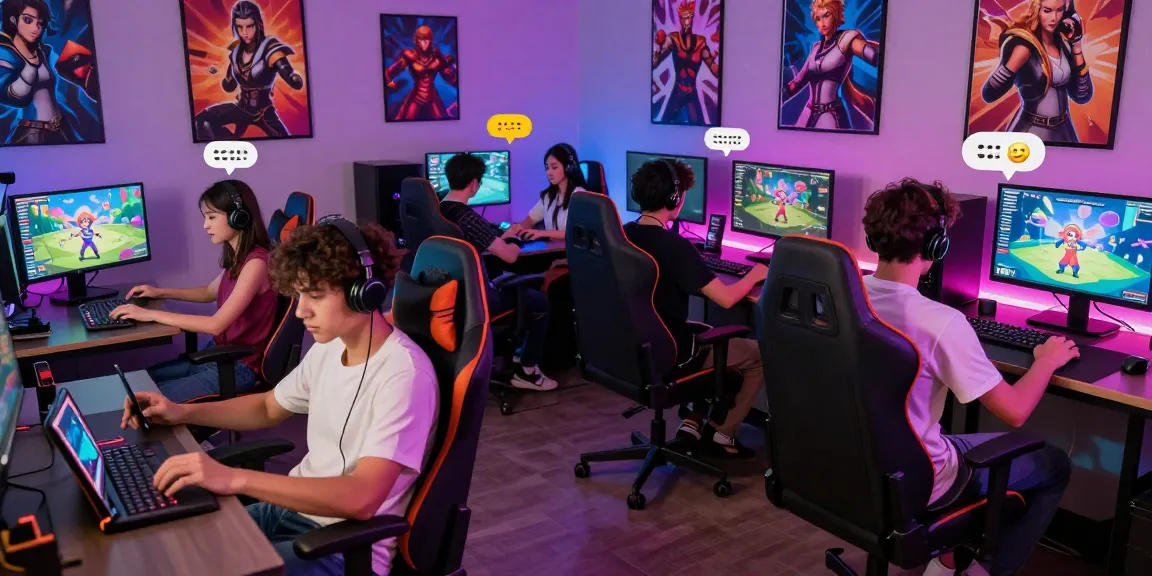 Players enjoying html porn games in a dynamic virtual environment with colorful animations.