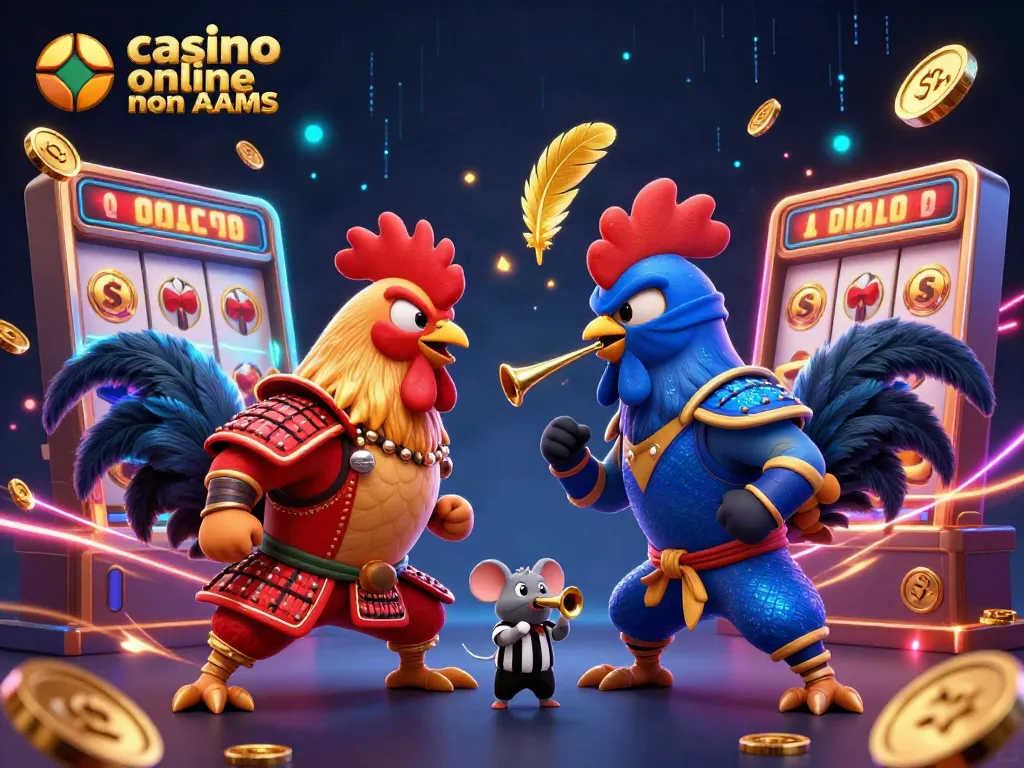 I galli che si sfidano nel casino online non AAMS con slot e jackpot. Gioca strategicamente per vincere.
