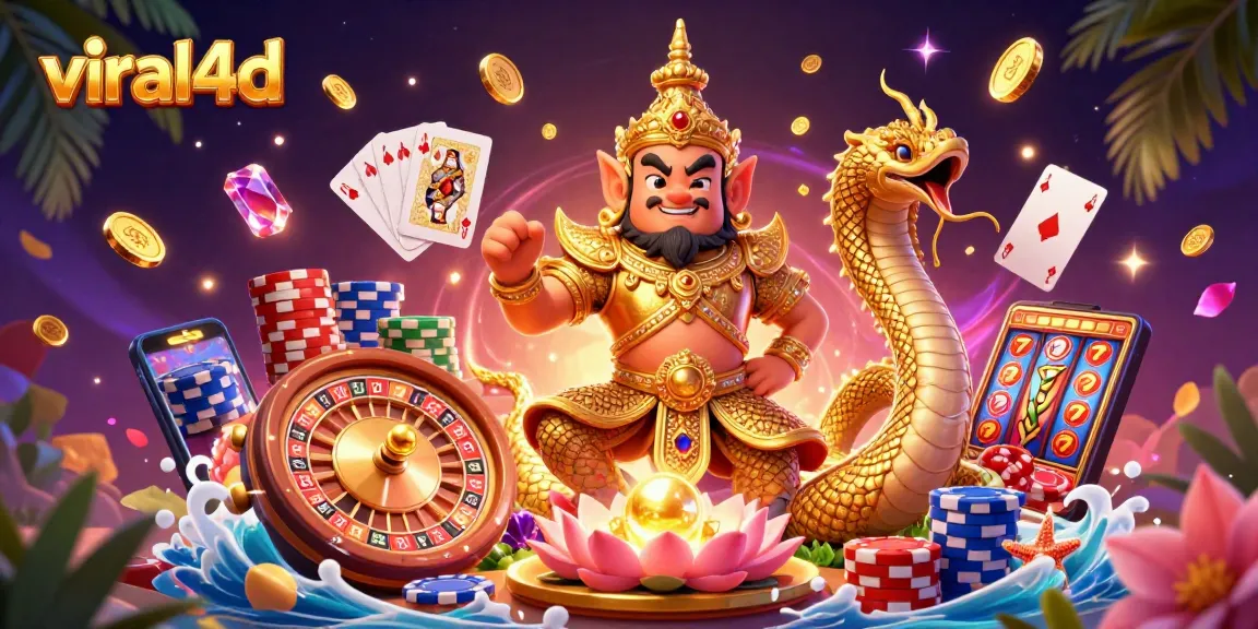 Experience thrilling gameplay with viral4d as golden coins and casino gems illuminate the excitement.