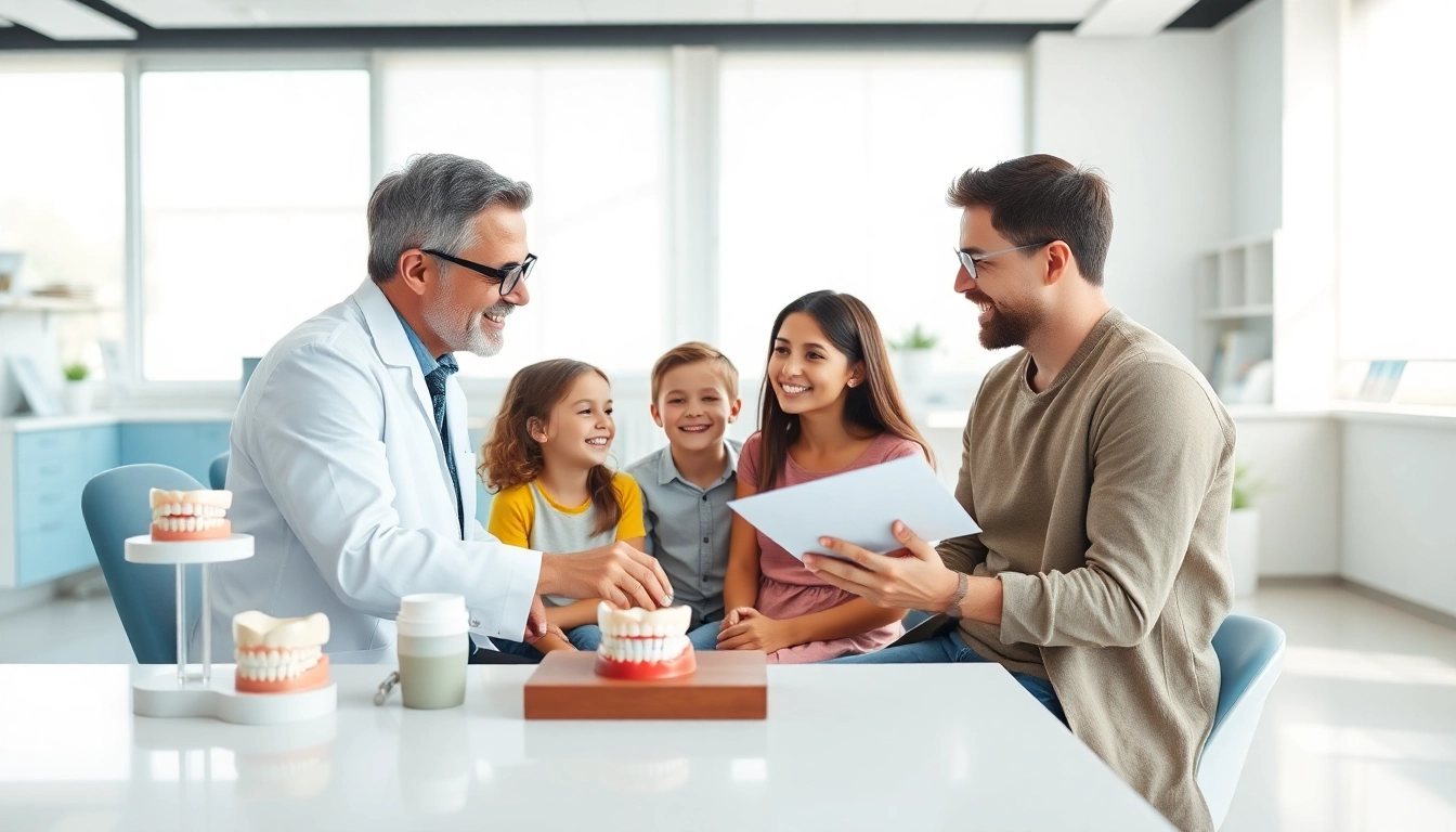 Consult with an orthodontist near me in a bright, friendly dental clinic setting.