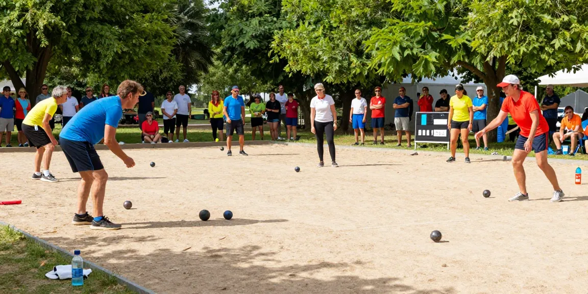 Aktivitas permainan petanque di fopikotabalikpap.org dengan pemain bersemangat yang berkompetisi.