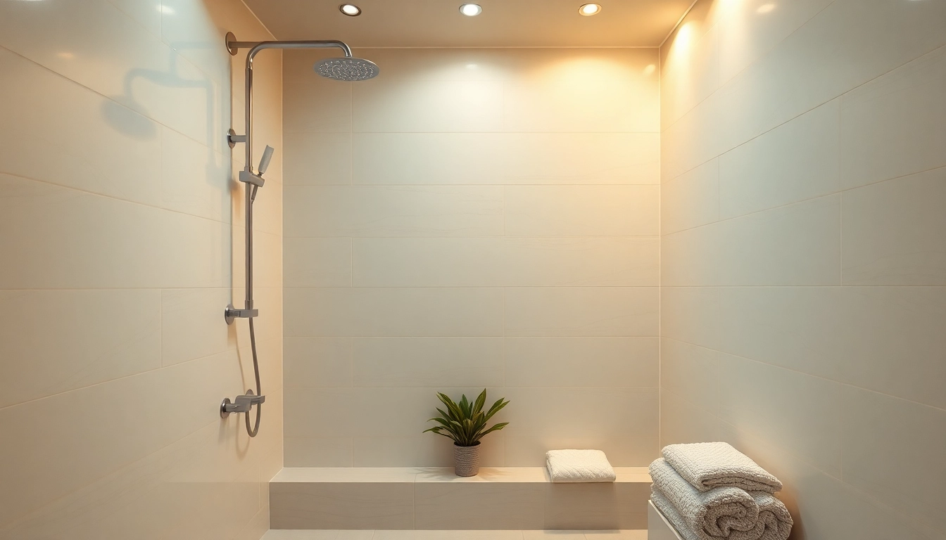 Bright and inviting bathroom shower by sunny shower usa inc featuring modern fixtures and cozy ambiance.