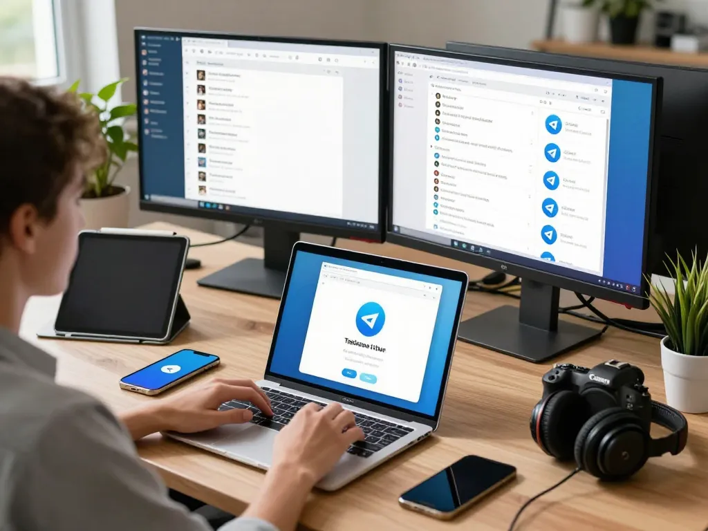 Explore telegram 中文 features in a modern workspace with messaging tools.