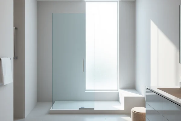 Paroi de douche sirhona accompagnée d'un design moderne dans un cadre de salle de bains élégant.