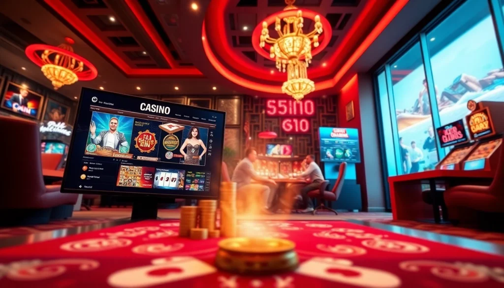Engaging online casino gaming interface from fly88.com featuring baccarat, slots, and sports betting.