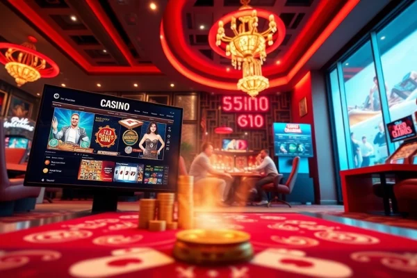 Engaging online casino gaming interface from fly88.com featuring baccarat, slots, and sports betting.