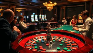 Players engaging at a roulette table, highlighting the excitement of the ph22255 Link for gamblers.