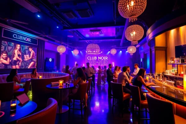 Dinner sxm at Club Noir, St Martin’s vibrant nightlife scene with stylish cocktails and entertainment.