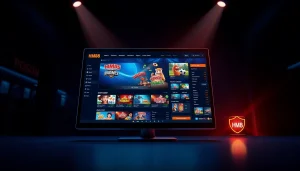 Dynamic online gambling interface featuring the hm88 link, showcasing vibrant games and user-friendly navigation.