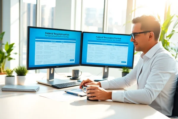 Gain insights into registration and certification in Federal databases through consulting in a modern office.