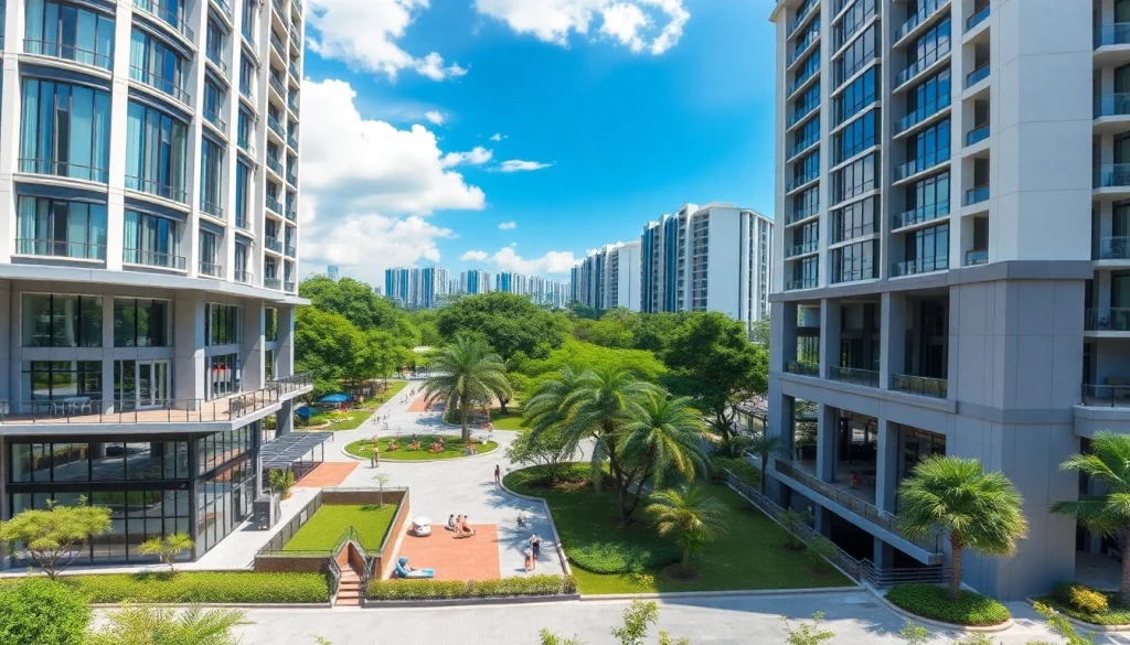Discover the beautifully designed Tampines EC landscape featuring luxury condominiums and a vibrant community park.