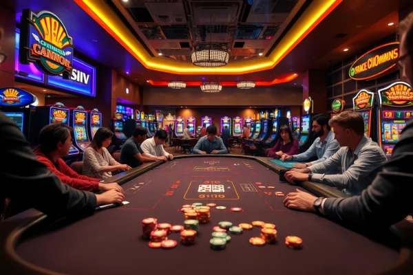 Discover vibrant scenes of an online casino in California showcasing gameplay excitement and player engagement.