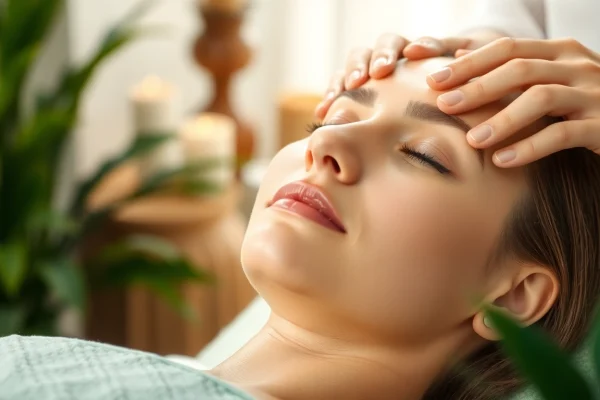 Experience the rejuvenating RejuvaGlow Facial treatment in a relaxing spa environment.
