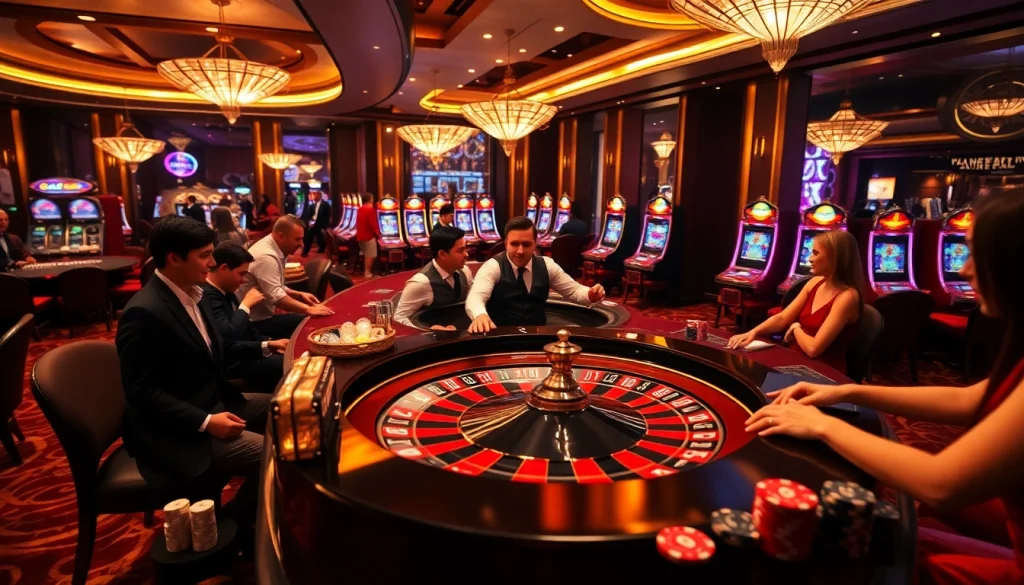 Betting excitement at https://xx88.nl/ featuring a luxurious casino scene.