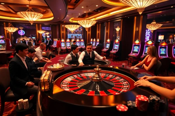Betting excitement at https://xx88.nl/ featuring a luxurious casino scene.