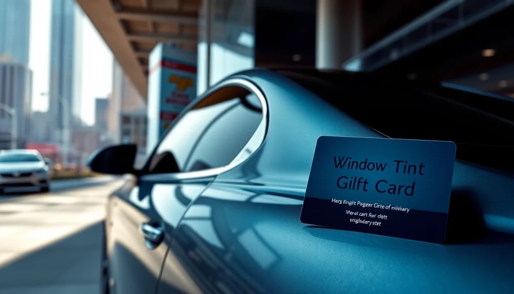Gift card for window tint gift card offers ideal gift for car enthusiasts