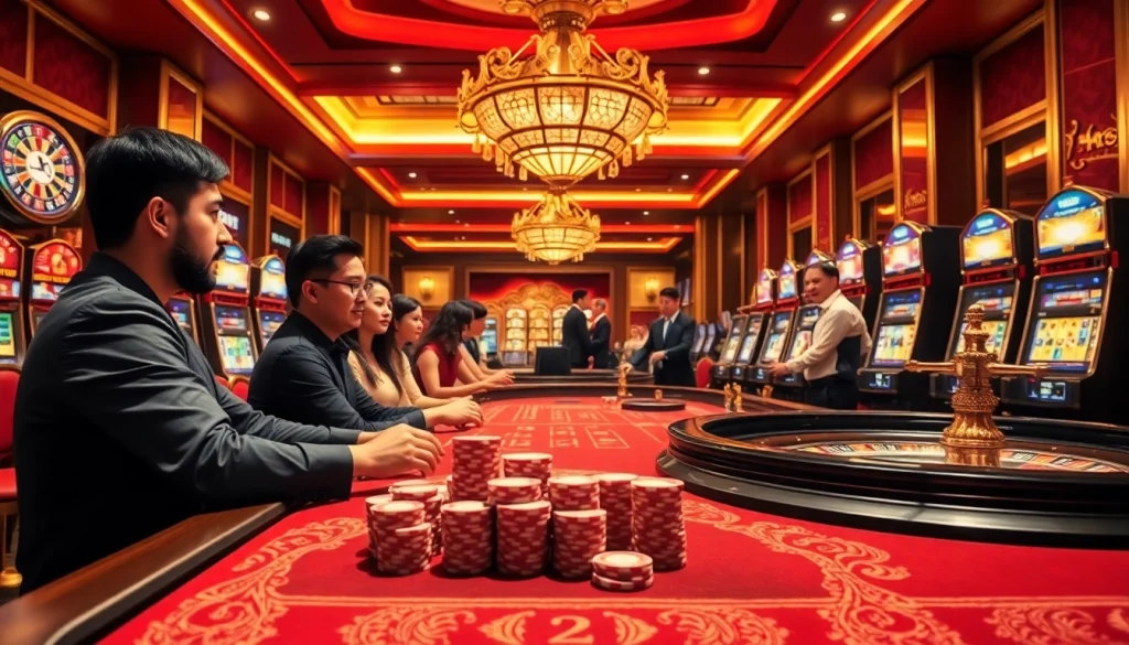 Experience the thrill at trang chủ 789club with players enjoying a vibrant casino atmosphere.