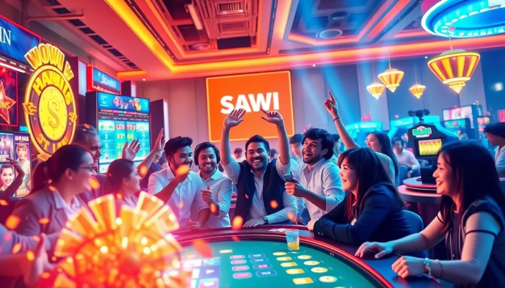 Người chơi ăn mừng chiến thắng trên nền tảng SAOWIN, làm nổi bật trải nghiệm Link tai Saowin.