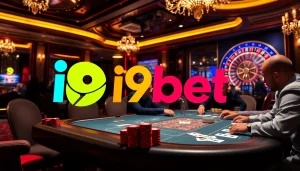 Experience the thrill of winning at i9bet's luxurious casino tables with vibrant chips and engaging games.