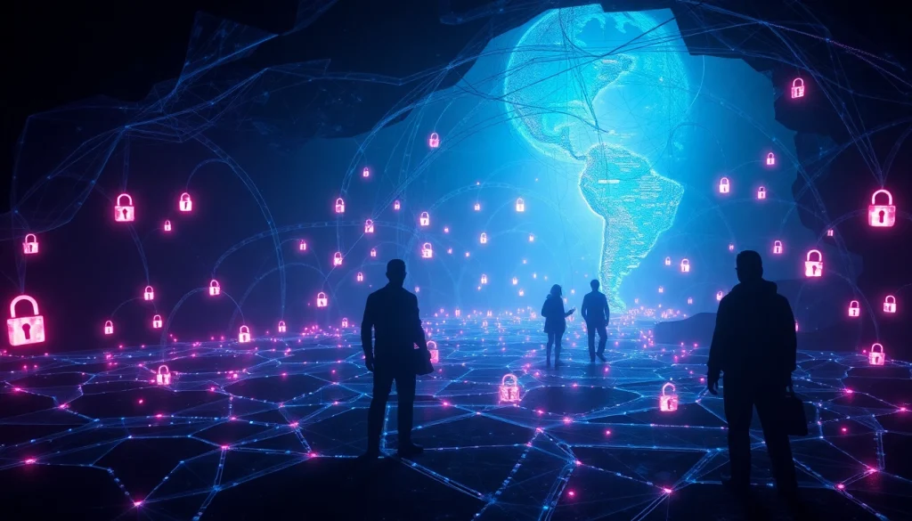 The hidden wiki network illustration representing dark web exploration and anonymity.